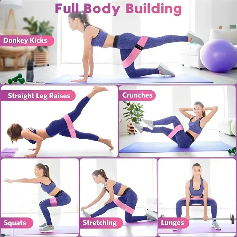 3Pcs Fabric Resistance Hip Boo - Sports Equipment Club บทวิจารณ์และราคา