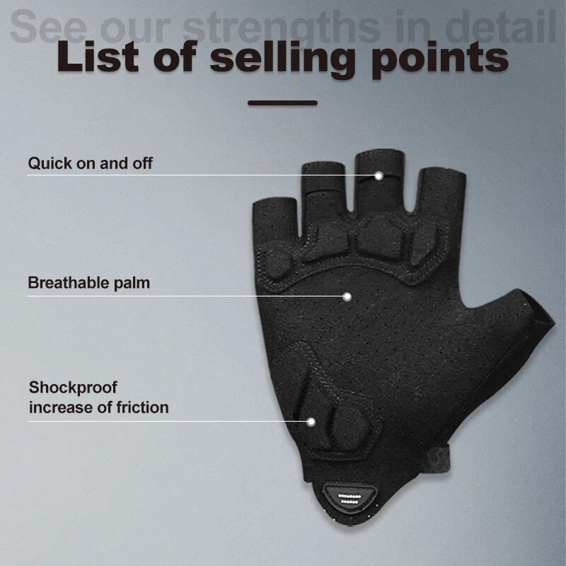 X-TIGER Cycling Gloves Half Fi - Xin Sports Equipment บทวิจารณ์และราคา