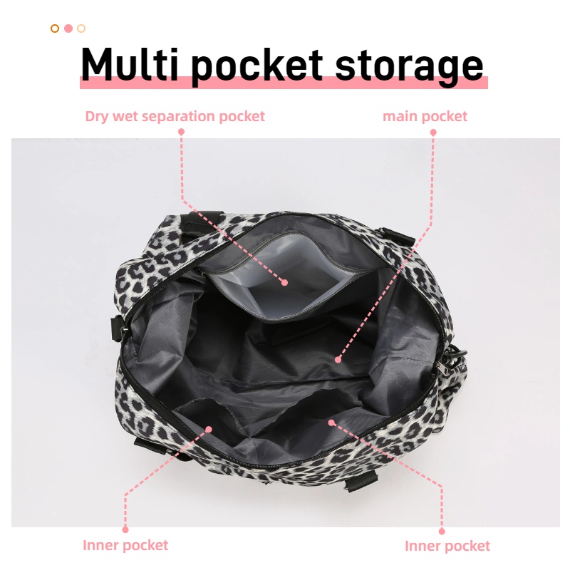 Leopard Printing Travel Duffel - Sports Equipment Storage บทวิจารณ์และราคา