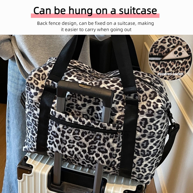 Leopard Printing Travel Duffel - Sports Equipment Storage บทวิจารณ์และราคา