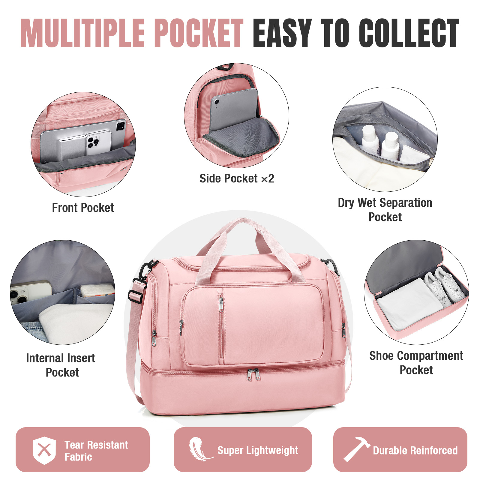 Travel Bag for  Women - Waterp - Sports Equipment Storage บทวิจารณ์และราคา