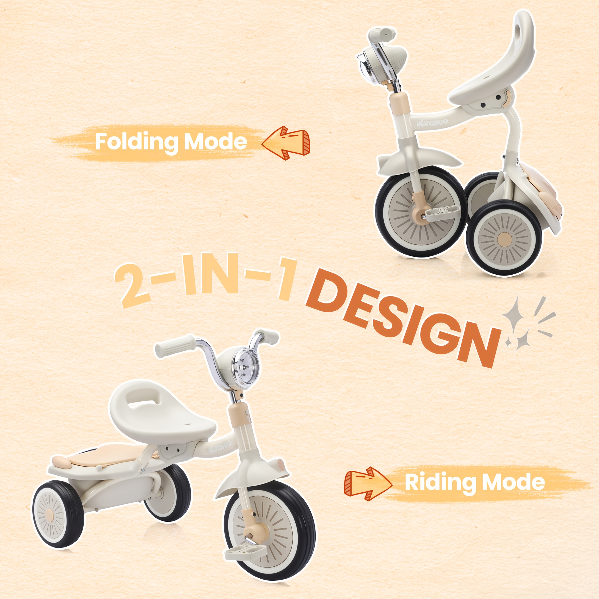 4-in-1 Kids Tricycle – 3-Wheel - Balance Bike Kids บทวิจารณ์และราคา