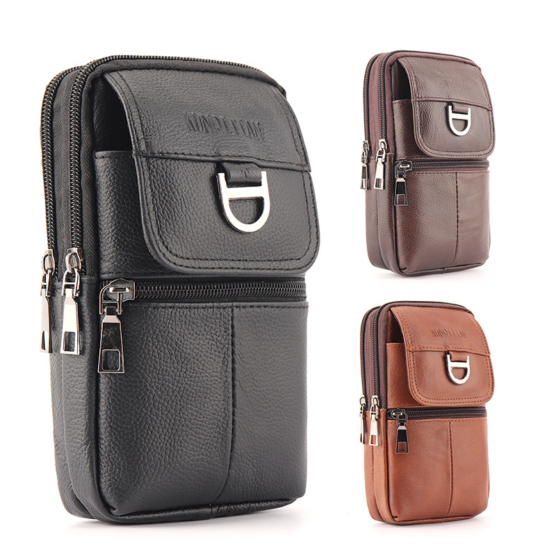 Men's leather waist bag - Larg - Sports Equipment Storage บทวิจารณ์และราคา