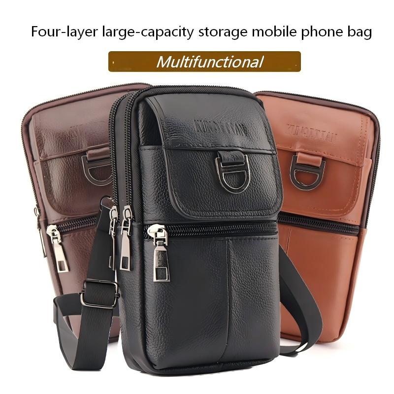 Men's leather waist bag - Larg - Sports Equipment Storage บทวิจารณ์และราคา