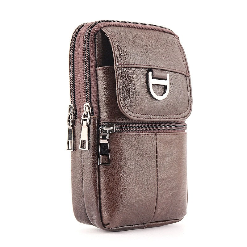 Men's leather waist bag - Larg - Sports Equipment Storage บทวิจารณ์และราคา
