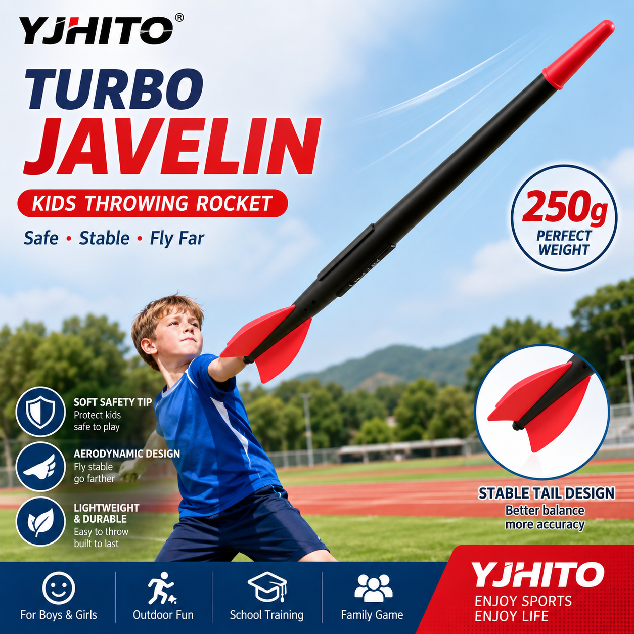 Kids Turbo Javelin 250g Plasti - Javelin Throwing บทวิจารณ์และราคา